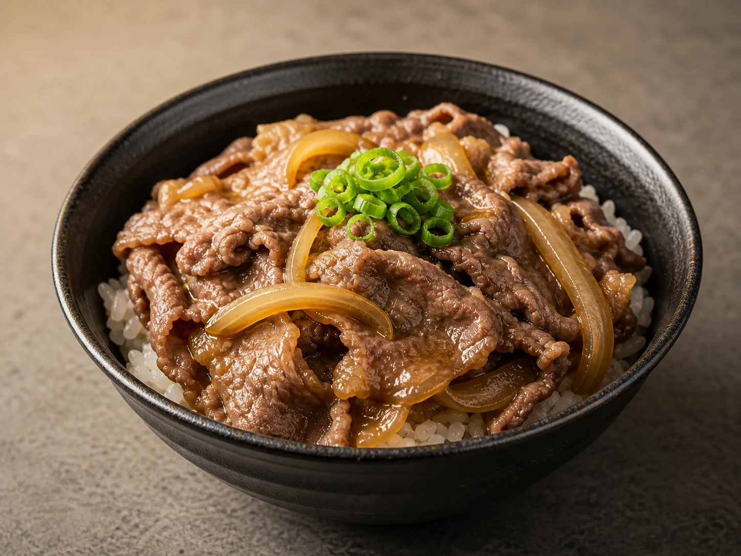 Rice Cooker Beef Gyudon